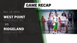 Recap: West Point  vs. Ridgeland  2015