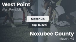 Matchup: West Point High vs. Noxubee County  2016