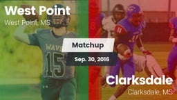 Matchup: West Point High vs. Clarksdale  2016