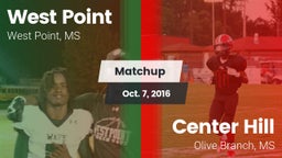 Matchup: West Point High vs. Center Hill  2016