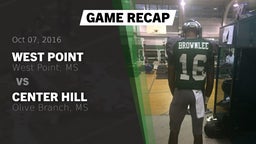 Recap: West Point  vs. Center Hill  2016