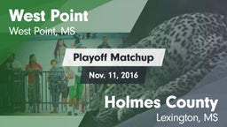 Matchup: West Point High vs. Holmes County 2016