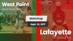 Matchup: West Point High vs. Lafayette  2017