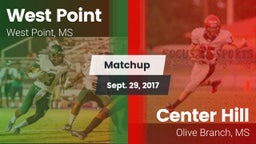 Matchup: West Point High vs. Center Hill  2017