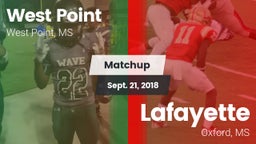 Matchup: West Point High vs. Lafayette  2018