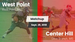 Matchup: West Point High vs. Center Hill  2018