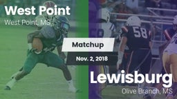 Matchup: West Point High vs. Lewisburg  2018