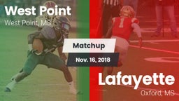 Matchup: West Point High vs. Lafayette  2018