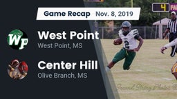 Recap: West Point  vs. Center Hill  2019