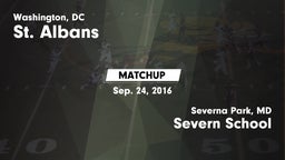 Matchup: St. Albans High vs. Severn School 2016