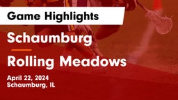 Schaumburg  vs Rolling Meadows  Game Highlights - April 22, 2024