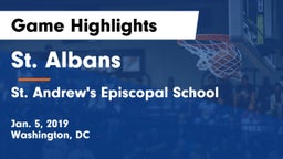 St. Albans  vs St. Andrew's Episcopal School Game Highlights - Jan. 5, 2019