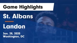 St. Albans  vs Landon  Game Highlights - Jan. 28, 2020