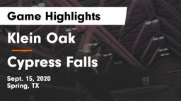 Klein Oak  vs Cypress Falls  Game Highlights - Sept. 15, 2020
