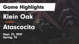 Klein Oak  vs Atascocita  Game Highlights - Sept. 23, 2020