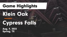Klein Oak  vs Cypress Falls  Game Highlights - Aug. 9, 2022
