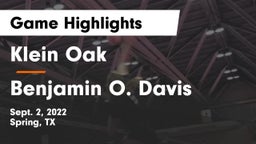 Klein Oak  vs Benjamin O. Davis  Game Highlights - Sept. 2, 2022