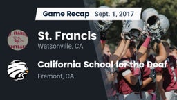 Recap: St. Francis  vs. California School for the Deaf 2017
