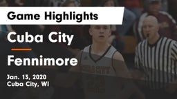 Cuba City  vs Fennimore  Game Highlights - Jan. 13, 2020