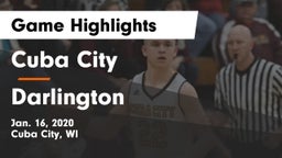 Cuba City  vs Darlington  Game Highlights - Jan. 16, 2020