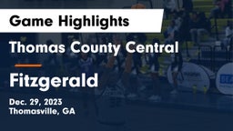 Thomas County Central  vs Fitzgerald  Game Highlights - Dec. 29, 2023