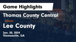 Thomas County Central  vs Lee County  Game Highlights - Jan. 20, 2024
