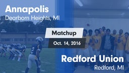 Matchup: Annapolis vs. Redford Union  2016