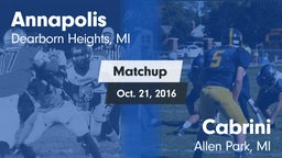 Matchup: Annapolis vs. Cabrini  2016