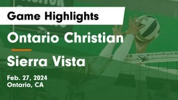 Ontario Christian  vs Sierra Vista  Game Highlights - Feb. 27, 2024