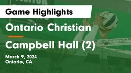 Ontario Christian  vs Campbell Hall (2) Game Highlights - March 9, 2024