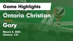 Ontario Christian  vs Gary Game Highlights - March 8, 2024