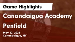 Canandaigua Academy  vs Penfield  Game Highlights - May 12, 2021