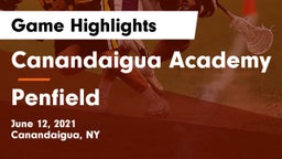 Canandaigua Academy  vs Penfield  Game Highlights - June 12, 2021