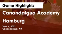 Canandaigua Academy  vs Hamburg  Game Highlights - June 4, 2022
