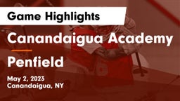 Canandaigua Academy  vs Penfield  Game Highlights - May 2, 2023