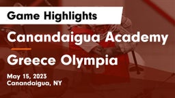 Canandaigua Academy  vs Greece Olympia  Game Highlights - May 15, 2023