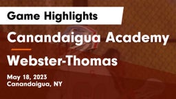 Canandaigua Academy  vs Webster-Thomas  Game Highlights - May 18, 2023