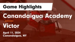 Canandaigua Academy  vs Victor  Game Highlights - April 11, 2024