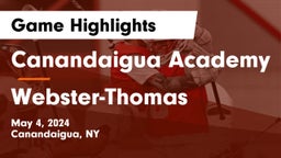 Canandaigua Academy  vs Webster-Thomas  Game Highlights - May 4, 2024