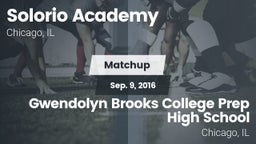 Matchup: Solorio Academy vs. Gwendolyn Brooks College Prep High  School 2015