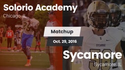 Matchup: Solorio Academy vs. Sycamore  2015