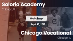 Matchup: Solorio Academy vs. Chicago Vocational  2016