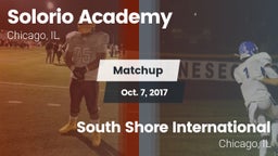 Matchup: Solorio Academy vs. South Shore International  2016