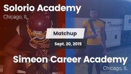 Matchup: Solorio Academy vs. Simeon Career Academy  2019