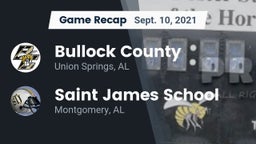 Recap: Bullock County  vs. Saint James School 2021