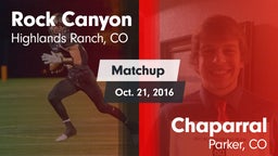 Matchup: Rock Canyon High vs. Chaparral  2016