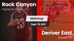 Matchup: Rock Canyon High vs. Denver East  2016