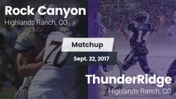 Matchup: Rock Canyon High vs. ThunderRidge  2016