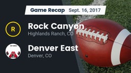 Recap: Rock Canyon  vs. Denver East  2017