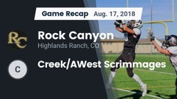 Recap: Rock Canyon  vs. Creek/AWest Scrimmages 2018